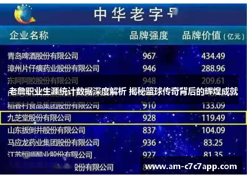 老詹职业生涯统计数据深度解析 揭秘篮球传奇背后的辉煌成就